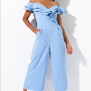 2/$15 💕Akira size small light blue jumpsuit